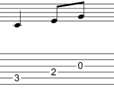 ギターアドリブ講座 ４分音符(C)、８分音符(E)、８分音符(G)