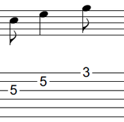 ギターアドリブ講座 ８分音符(C)、４分音符(E)、８分音符(E)