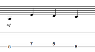 ギターアドリブ講座 音型トレーニング ４音パターン1 タブ譜3