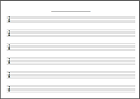 ギタータブ譜 無地 印刷用 見本1
