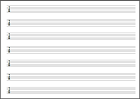 ギタータブ譜 無地 印刷用 見本2