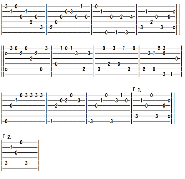 クラシックギターの無料楽譜・タブ譜 ソルの練習曲 Op.60 No.10 C 2｜タブストック TabStock