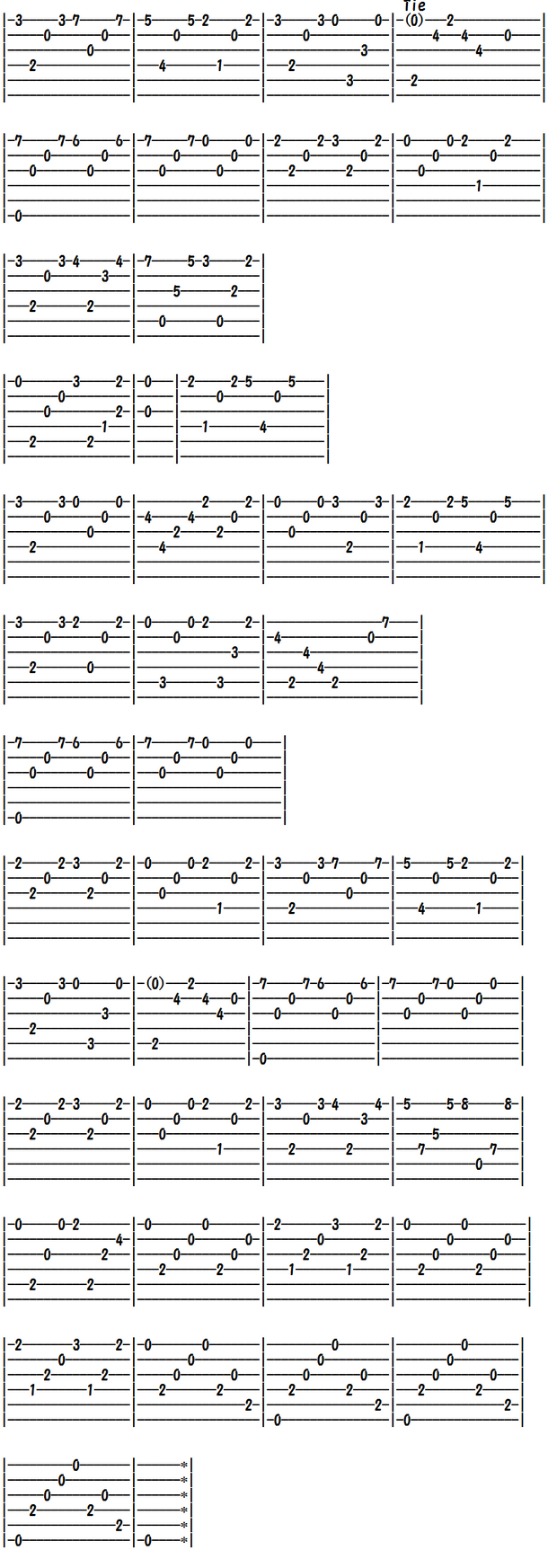 クラシックギターの無料楽譜・タブ譜 ソルの練習曲 Op.60 No.22 Em 2｜タブストック TabStock