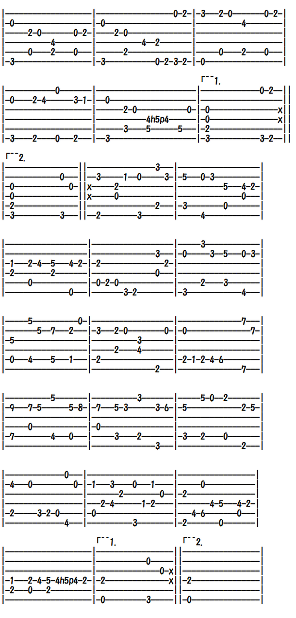 クラシックギターの無料楽譜・タブ譜 リュート組曲 ブーレ(BWV996) 2|タブストック TabStock