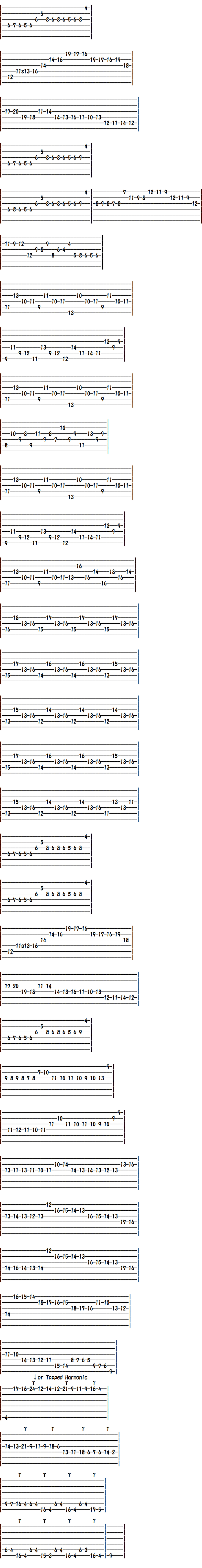 エレキギターの無料楽譜・タブ譜 幻想即興曲 2｜タブストック TabStock